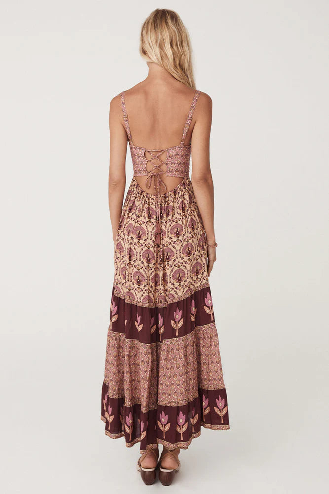 Chateau Quilted Strappy Maxi Dress